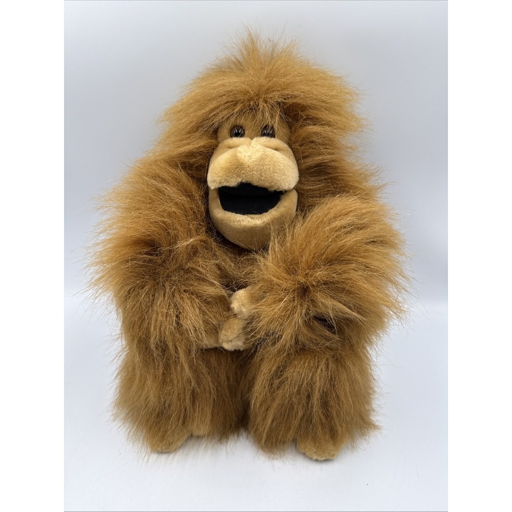 VTG AA Orangutan Plush 12" Stuffed Animal Monkey Ape Brown Bungee Arms Toy